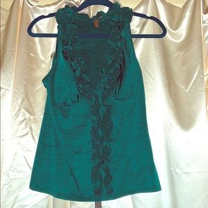 Emerald green Sleeveless blouse